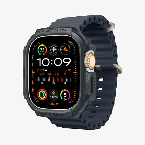 ACS05456 - Apple Watch Series (Apple Watch (49mm)) in matte black showing the front